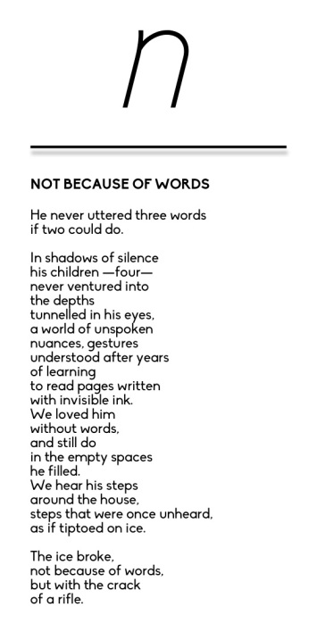 Not because of words